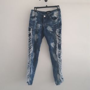 Distressed Dazl Skinny Jeans